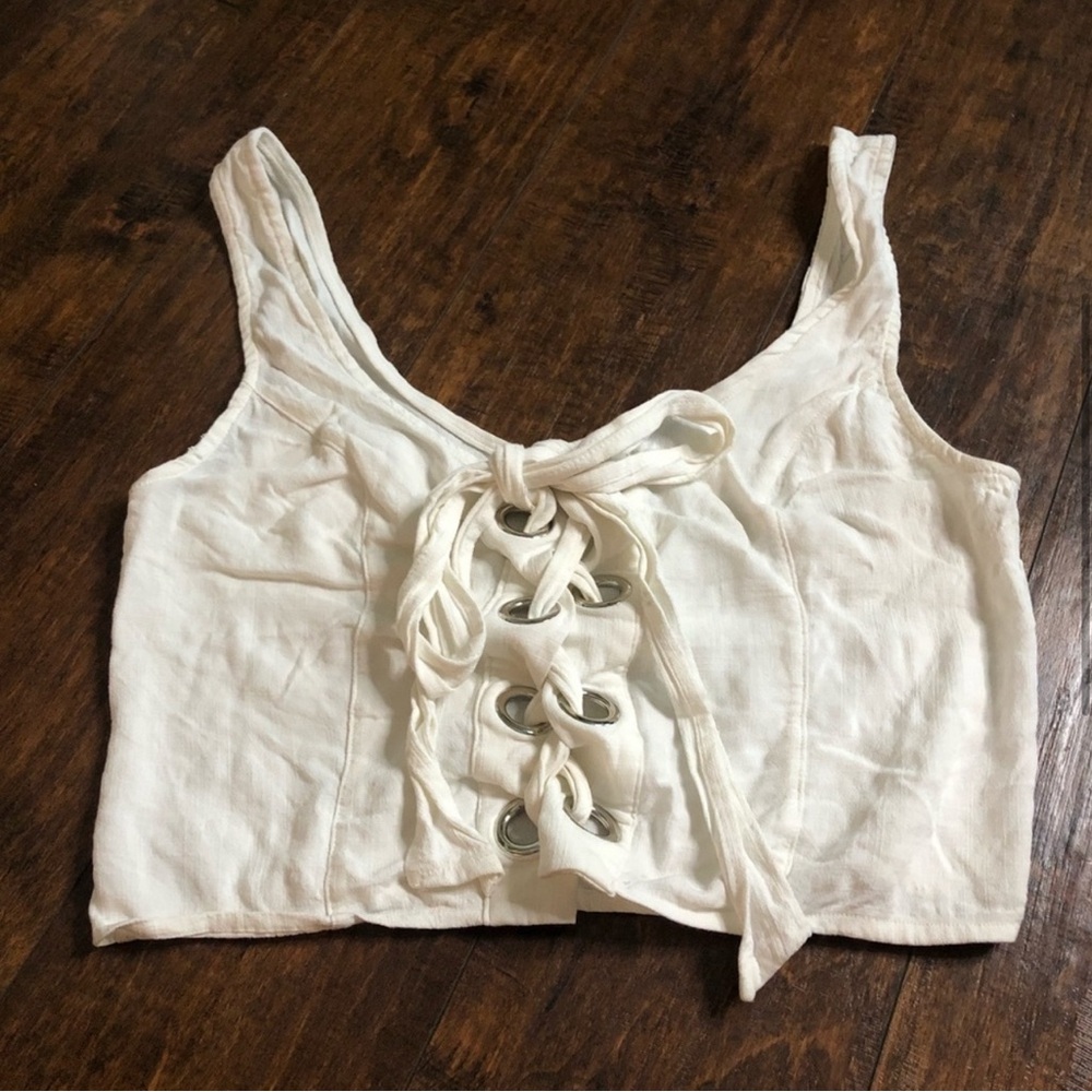 Free People Intimately Eyelet Crop Top Small EUC